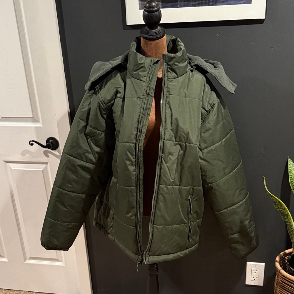 Men's Green Puffer Jacket